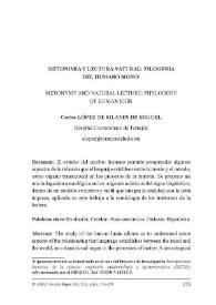 Metonimia y lectura natural: filogenia del humano signo