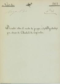 Decreto sobre el modo de juzgar a los diputados por abusos de libertad de imprenta (1821)