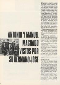 Antonio y Manuel Machado vistos por su hermano José