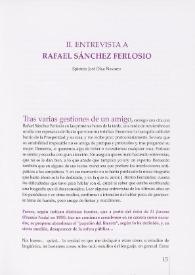 Entrevista a Rafael Sánchez Ferlosio