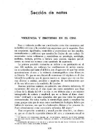 Violencia y erotismo en el cine