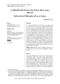 La filosofía del Derecho de Robert Alexy como sistema