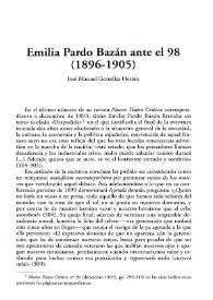 Emilia Pardo Bazán ante el 98 (1896-1905)