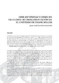 Cine y en viñetas y cómic en celulouide: retroalimentación en el universo de Frank Miller