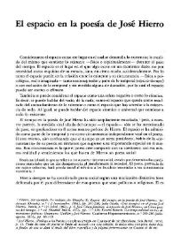 El espacio en la poesía de José Hierro