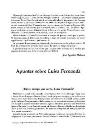 Apuntes sobre 'Luisa Fernanda'