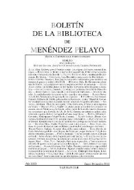 Boletín de la Biblioteca de Menéndez Pelayo. Año XCII, enero-diciembre 2016 