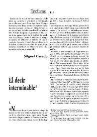El decir interminable