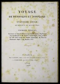 Voyage de Humboldt et Bonpland. Quatrième partie. Astronomie et magnétisme. Premier Volume