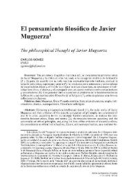 El pensamiento filosófico de Javier Muguerza
