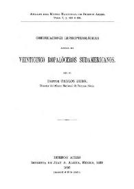 Comunicaciones lepidopterológicas acerca de veinticinco ropalóceros sudamericanos. Tomo V