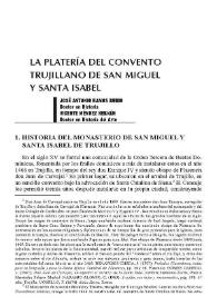 La Platería del convento trujillano de San Miguel y Santa Isabel