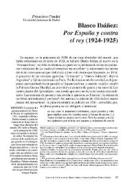 Blasco Ibáñez: Por España y contra el rey (1924-1925)