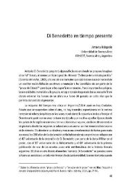 Di Benedetto en tiempo presente 