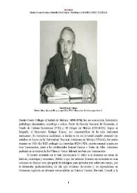 Daniel Cosío Villegas [editor] (Ciudad de México, 1898-1976) [Semblanza]
