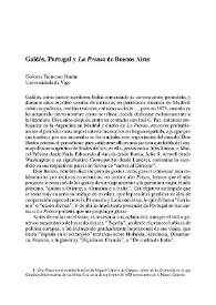 Galdós, Portugal y 'La Prensa' de Buenos Aires