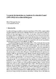 La poesía decimonónica en el quiosco: la colección Laurel (1953-1962) de la editorial Bruguera