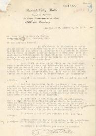 Carta de Pascual Ortiz Rubio a Francisco J. Múgica. Tabasco (México), 5 de enero de 1916
