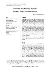 Incentivos, desigualdad y herencia
