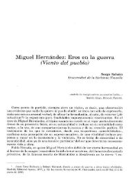 Miguel Hernández: Eros en la guerra (
