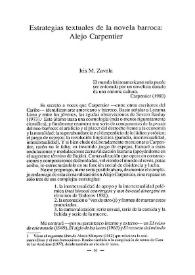 Estrategias textuales de la novela barroca: Alejo Carpentier