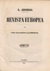 Revista europea. Tomo IV