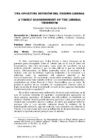 Una oportuna revisión del Trienio Liberal