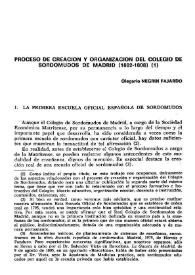 Proceso de creación y organización del Colegio de Sordomudos de Madrid (1801-1808)