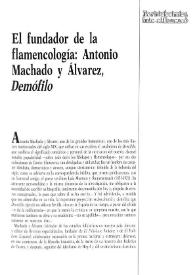 El fundador de la flamencología: Antonio Machado y Álvarez, 