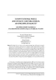 Les eines computacionals i el disseny de corpus orals: un diàleg vigent