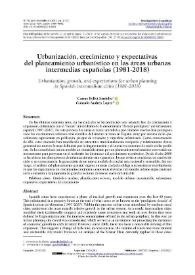 Urbanización, crecimiento y expectativas del planeamiento urbanístico en las áreas urbanas intermedias españolas (1981-2018)