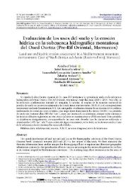 Evaluación de los usos del suelo y la erosión hídrica en la subcuenca hidrográfica montañosa del Oued Ourtza (Pre-Rif Oriental, Marruecos)
