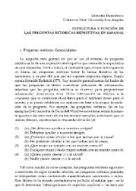 Estructura y función de las preguntas retóricas repetitivas en español 

