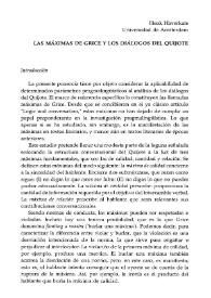 Las máximas de Grice y los diálogos del Quijote 