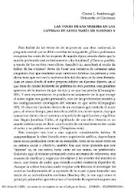 Las voces de las mujeres en las Cantigas de Santa María de Alfonso X 