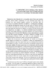 La metafísica de la moral: una visión lacano-kantiana del último rito en 'Isolda en el espejo', de Rosario Ferré
