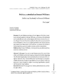 Política y autoridad en Bernard Williams