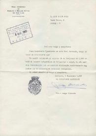 Carta mecanografiada de Albareda, Jorge (Real Academia Aragonesa de Nobles Bellas Artes de San Luis) a Luis Galve. 1983-12-01