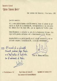 Carta mecanografiada de Ambroa Martínez, Juan M. (Real Coliseo Carlos III) a Luis Galve. 1981-06-09
