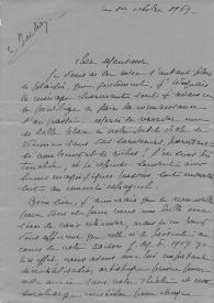 Carta manuscrita de Berlioj, C a Luis Galve. 1969-10-01