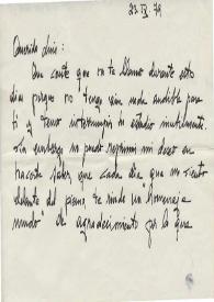 Nota manuscrita de Blancafort, Ana María a Luis Galve. 1979-09-23