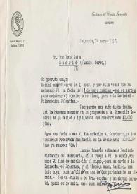 Carta manuscrita de Campo Fernández, Teodomiro del (Secretario) a Luis Galve. 1979-03-01