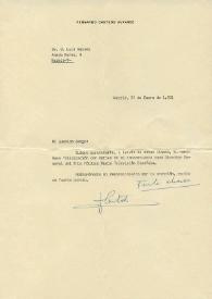 Carta mecanografiada de Castedo Álvarez, Fernando (Director General del Ente Público Radio Televisión Española) a Luis Galve. 1981-01-27