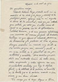 Carta Manuscrita de Emilio a Luis Galve. 1926-11-16