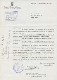 Carta mecanografiada de Faci Lucia, Maria José (Jefa del servicio cultural de la Diputación General de Aragón) a Luis Galve. 1984-09-19