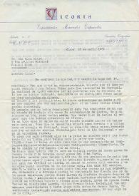 Carta mecanografiada de Julián a Luis Galve. 1960-03-23