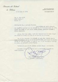 Carta mecanografiada de March Vives, Martín (Alcalde-Presidente, Patronato del Festival de Pollensa) a Luis Galve. 1979-05-12