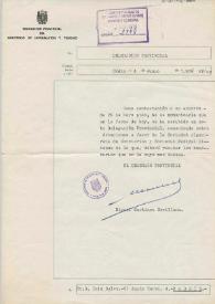 Carta Mecanografiada de Martínez Sevillano, Miguel (Delegado Provincial del Ministerio de Infromación y Turismo) a Luis Galve. 1976-06-04