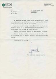 Carta mecanografiada de Moreno Duarte, Ricardo a Luis Galve. 1990-04-19