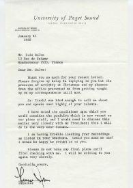 Carta mecanografiada de Rodgers, Bruce a Luis Galve. 1968-01-11